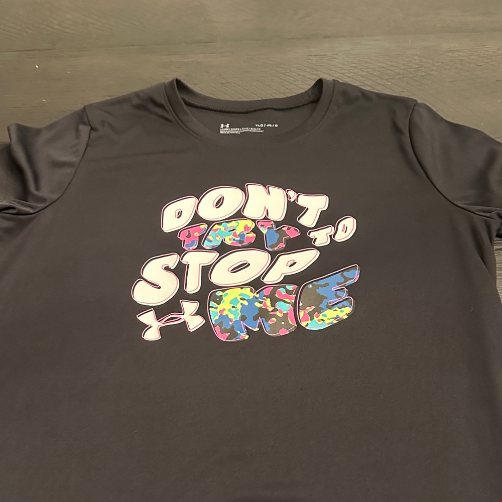 Under Armour Kids' Black Tee with Colorful Graphic